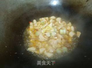 Fried Diced Chicken with Pleurotus Eryngii recipe