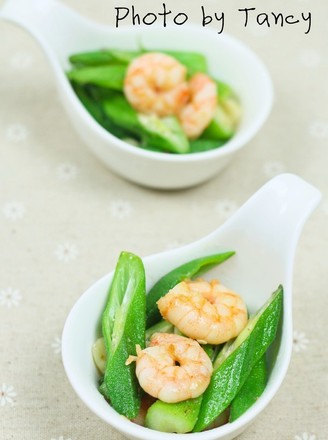 Fried Shrimp with Okra recipe