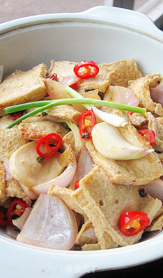 A Dish with A High Click Rate in The Restaurant-dry Pot of Pleurotus Eryngii Chiba Tofu recipe