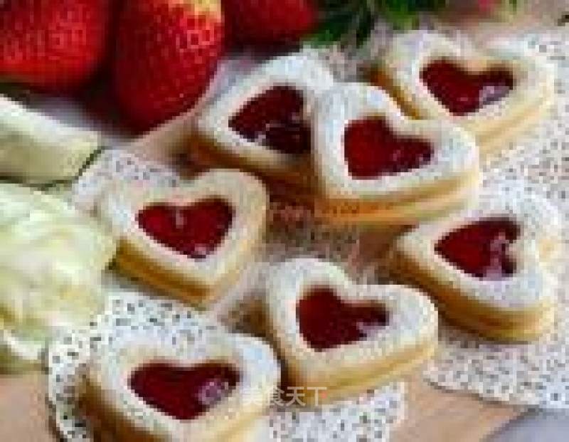 #四session Baking Contest and is Love to Eat Festival#sweetheart Strawberry Jam Biscuits recipe