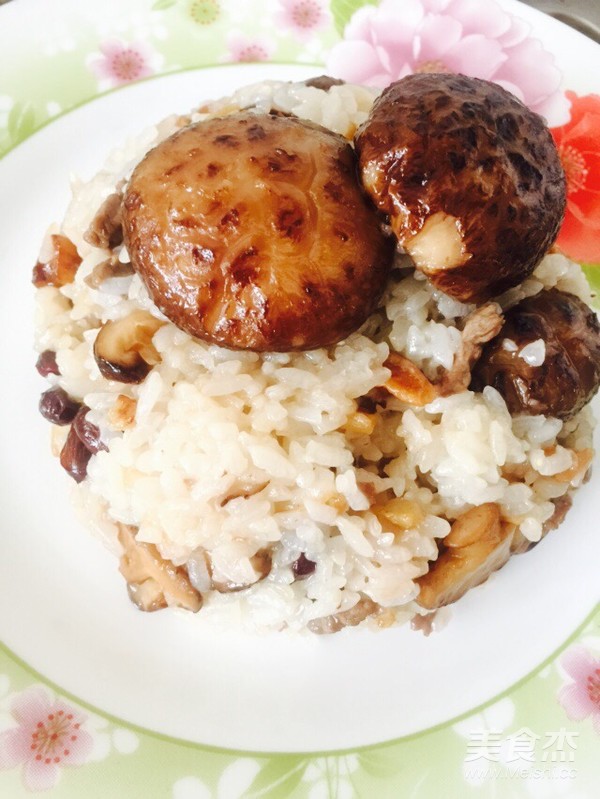 Glutinous Rice with Shiitake Mushrooms recipe