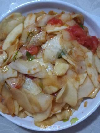 Fried Winter Squash with Tomatoes recipe