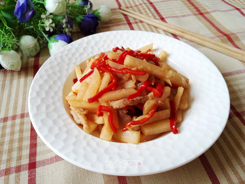 Stir-fried Pork Belly with Cold Potatoes recipe