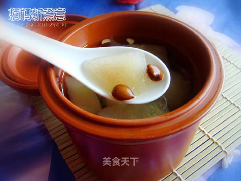 Relieving Cough and Moisturizing Dryness-stewed Pear with Apricot and Apricot recipe