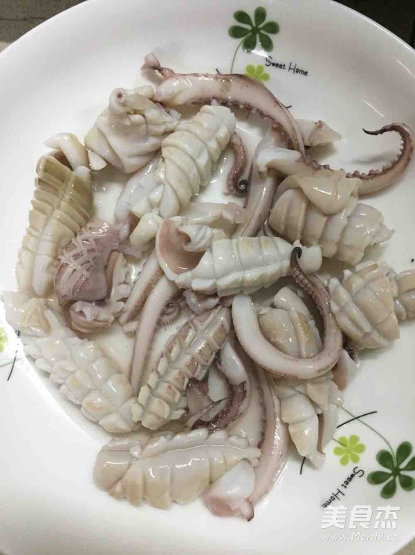 Fried Squid with Green Onions recipe