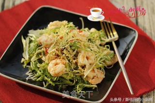 Shrimp Bitter Chrysanthemum Mixed with Dried Shreds recipe