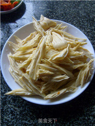 Fried Yuba with Double Pepper recipe