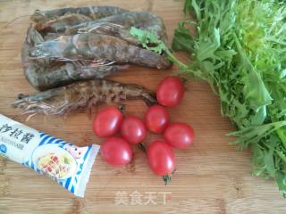 Grilled Prawns with Salad Dressing recipe