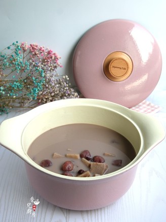 Milky Red Bean Lychee Taro Sweet Soup recipe