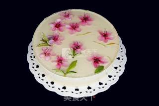 Peach Blossom Yogurt Cheese Mousse Cake recipe