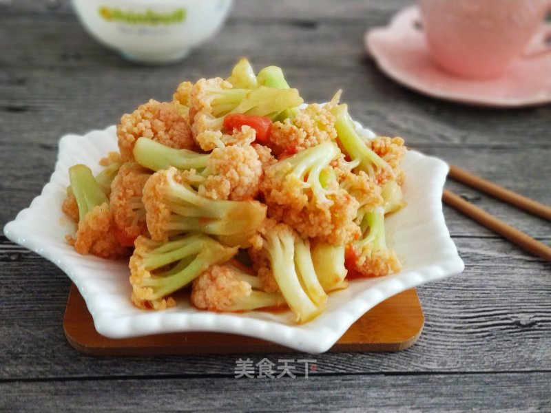 Stir-fried Cauliflower with Tomato recipe