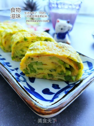 Thick Egg Roast with Garlic Moss recipe