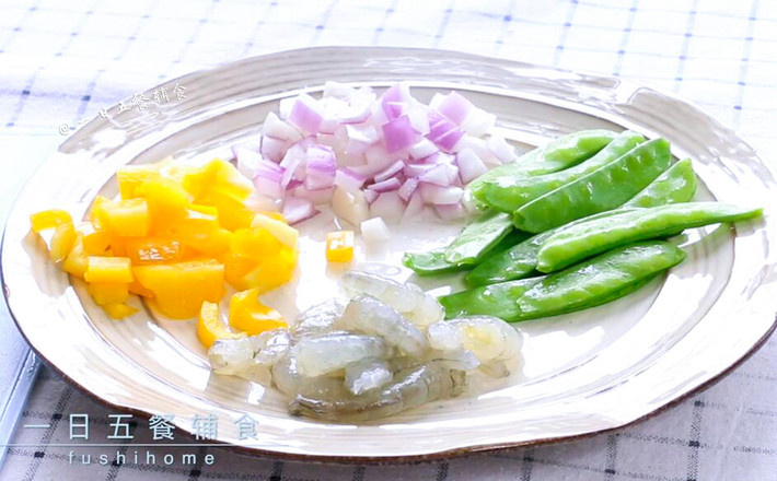 Shrimp Snow Pea Breakfast Cake recipe