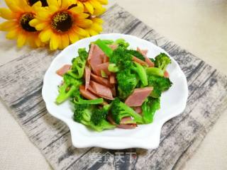 #下饭菜#ham Broccoli recipe