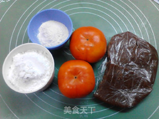 Soft Glutinous Bean Paste Persimmon Cake recipe