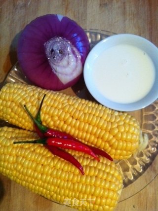 Scallion Corn Kernels (homemade Diet Meal) recipe