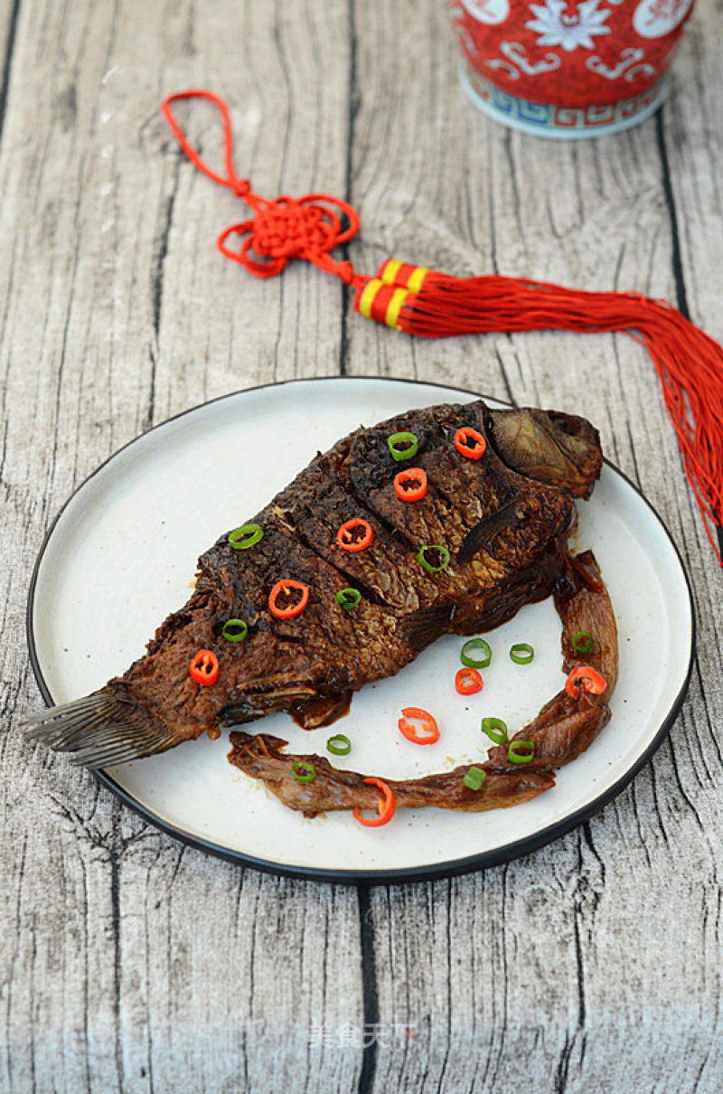Braised Crucian Carp with Green Onion recipe