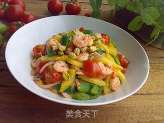 Braised Shrimp with Fresh Fruit recipe