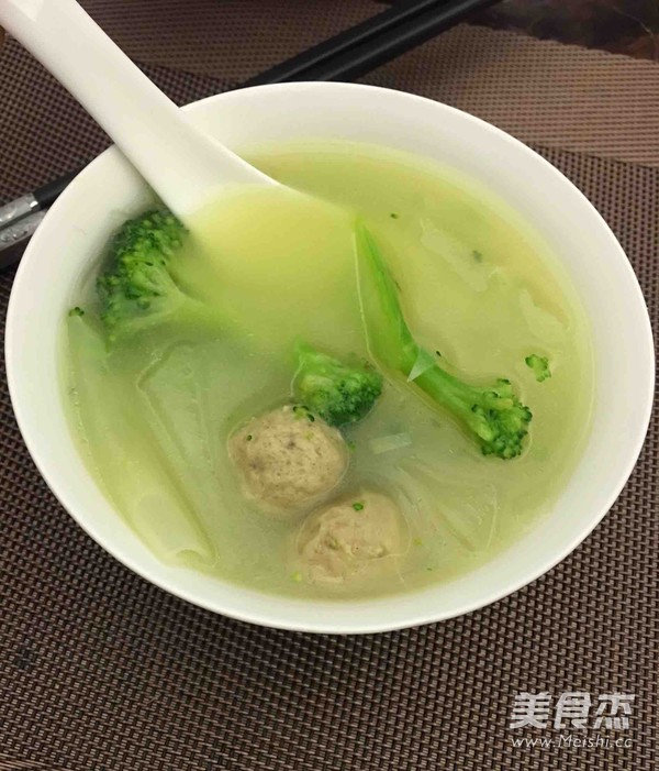Broccoli Meatball Noodle Soup recipe