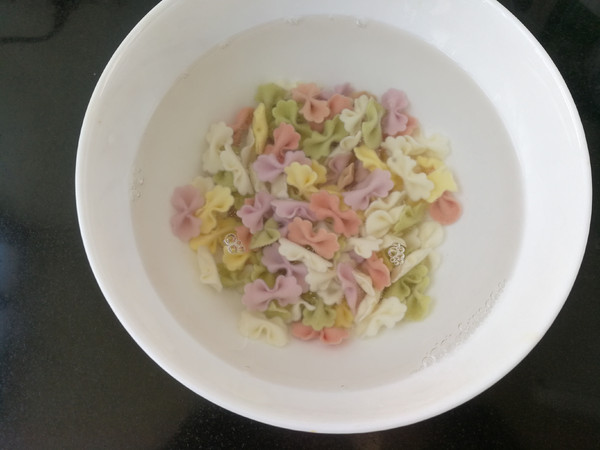 Milk Colorful Butterfly Noodles recipe