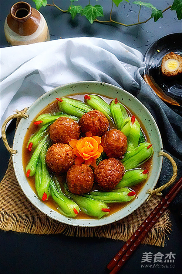 Braised Quail Egg Lion Head recipe