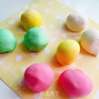 Rainbow Bean Paste Bun recipe