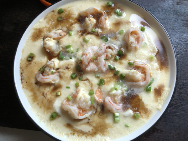 Shrimp and Tofu Stewed Egg recipe