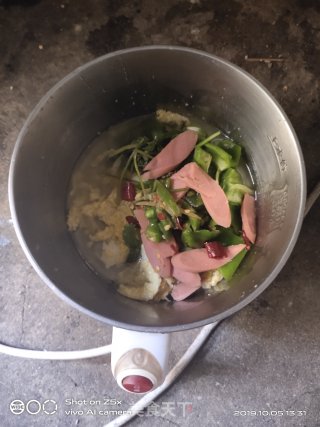 Stir-fried Ham with Eggs and Green Peppers recipe