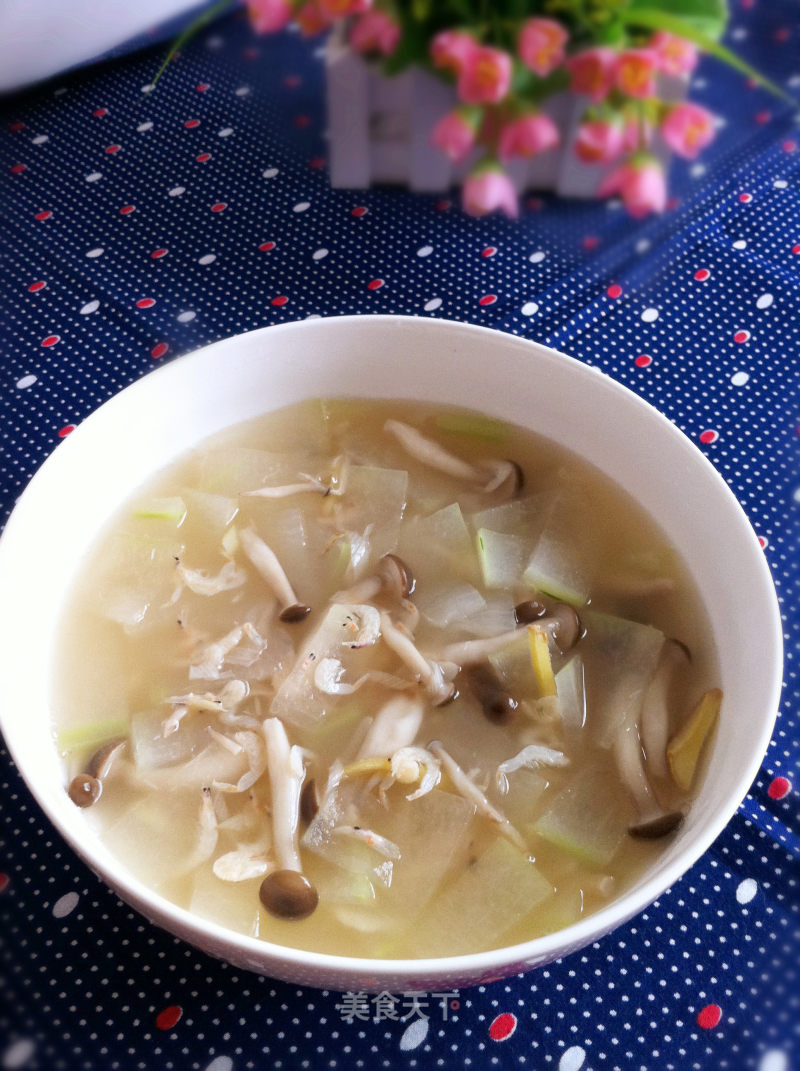 Crab Mushroom, Shrimp Skin and Winter Melon Soup recipe