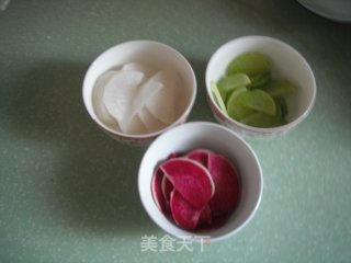 Three-color Radish Flower recipe