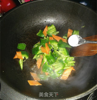 Stir-fried Belly Slices with Green Pepper recipe