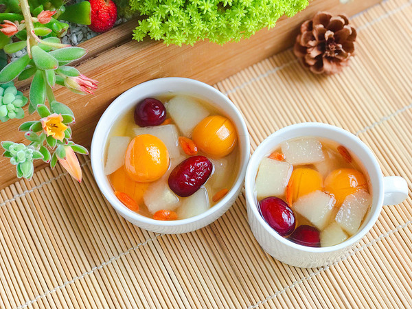 Rock Sugar Kumquat Snow Pear Soup recipe