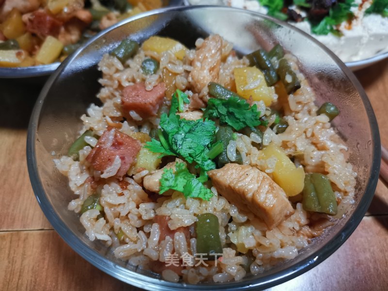 Chicken and Beans Braised Rice recipe