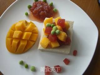 Tofu with Mango and Hawthorn Mixed with Milk recipe