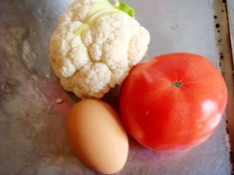 Tomato Cauliflower Steamed Egg recipe