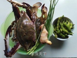 Steamed Crab with Edamame recipe