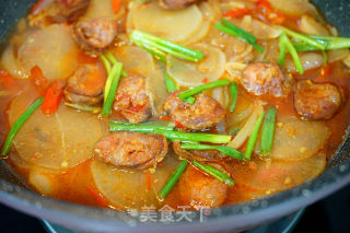 Sausage and Radish in Clay Pot recipe