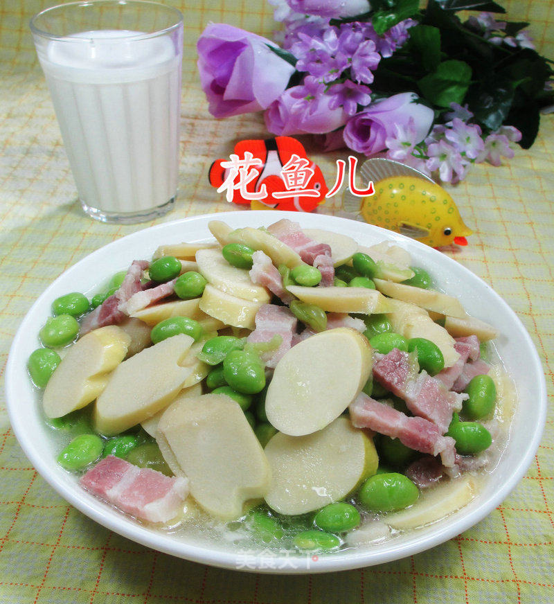 Bacon Edamame Boiled Whip Bamboo Shoots recipe