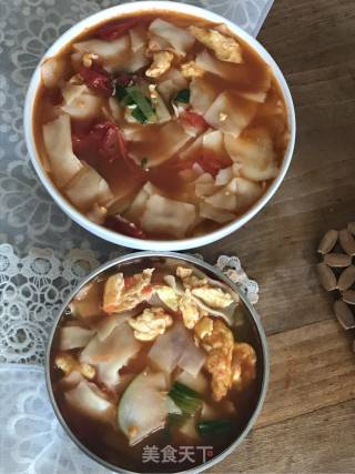 Tomato Egg Potato Noodles recipe