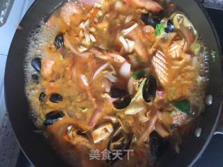 Korean Seafood Noodle recipe