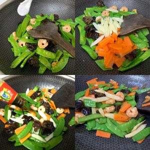 Stir-fried Snow Peas with Shrimps recipe