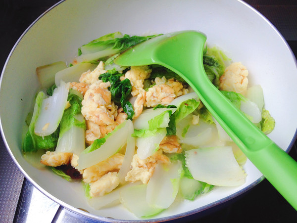 Fried Goose Eggs with Chinese Cabbage recipe
