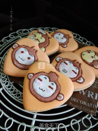 Cute Monkey Frosting Cookies recipe