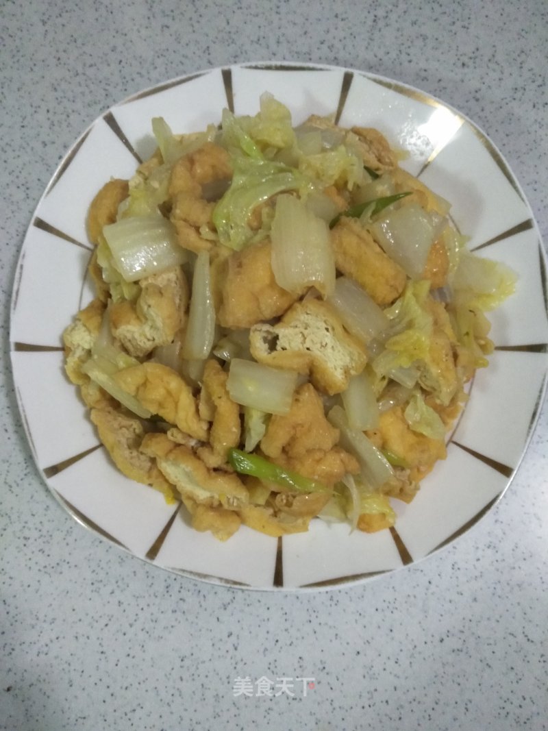 Stir-fried Cabbage Heart with Tofu recipe