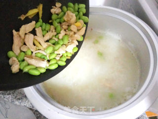 #信之美五常大米试吃#edamame Chicken Congee recipe