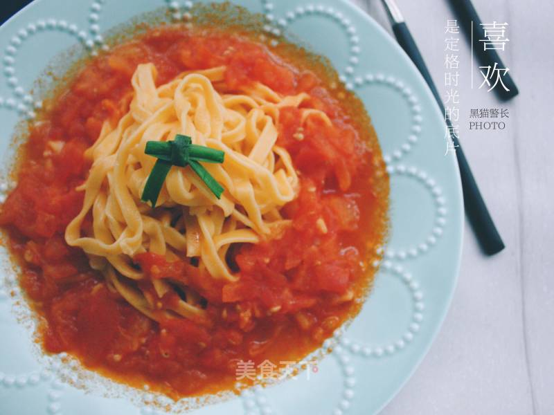 Pumpkin Noodles in Tomato Bisque Soup