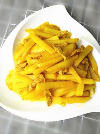 Curry Pork and Potato Chips recipe