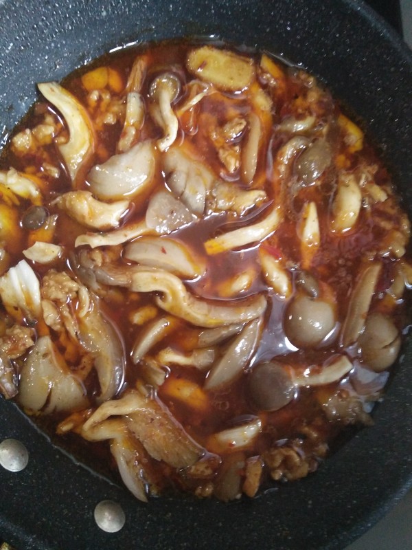 #中卓炸酱# Instant Noodles with Shredded Pork and Mushroom recipe