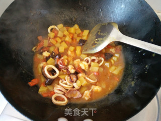 Pooh Curry Seafood Rice recipe