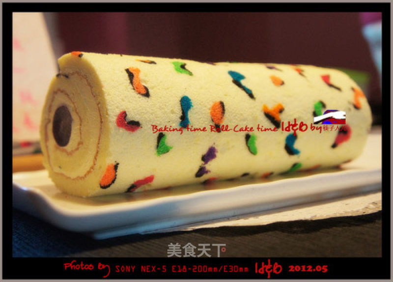 [my Baking Time] The Colorful Leopard Print World in Fantasy---colorful Leopard Print Cake Roll